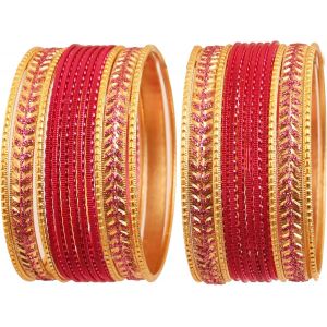 Eryi-Lot De 24 Bracelets Jonc Texturés Pour Femme -Style Indien, Doré Vieilli - Neuf