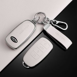 Étui pour clé de voiture en TPU,à la mode,pour Chery Omoda C5 5 fx 7 Tiggo 8 PLUS 8 Pro 7 Pro Arrizo 5 PLUS 2021 2022 2023,accessoires automobiles - Type F-white ring - Neuf