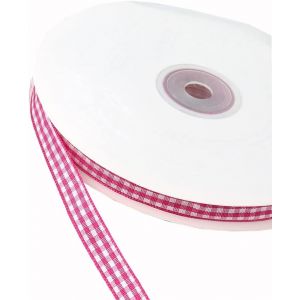 KAL-Ruban À Carreaux 45 M - Ruban Décoratif Pour Noël, Mariage, Saint-Valentin, Baptême, Anniversaire, Fête - Rose 25 Mm - Neuf