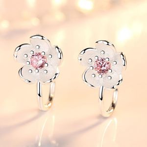 3 Paires Clips Boucles D'oreilles Fleurs Et Flocon De Neige Non Percées Boucles D'oreilles En Argent 925 Pour Femme Fille Zirconium Boucle D Oreille À Clip Fleurs Et Flocon De Neig[Bou9242397] - Neuf
