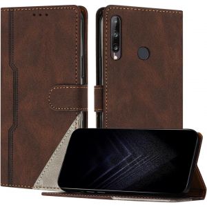 KAL-&Eacute;tui Pour Huawei Y7P 2020, Housse En Cuir Pu Avec [Protection Antichoc Tpu] [Fonction Support] [Porte-Cartes ] Antichoc Magn&eacute;tique Coque Pour Huawei Y7P 2020 - Marron - Neuf