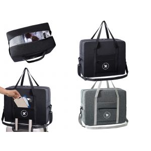 Lot de 2 sacs de voyage pliables et imperm&eacute;ables avec sangle pour trolley - Neuf