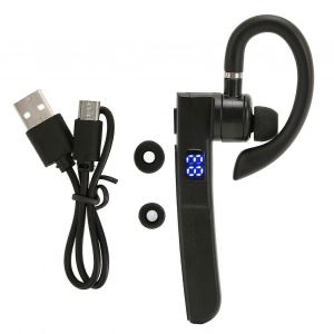 Écouteur Bluetooth mains libres réduction du bruit d'une seule oreille Affichage numérique IPX7 Écouteur sans fil de commande vocale étanche - Neuf