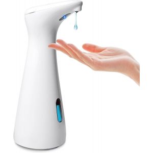 BHHBB-Distributeur de savon automatique - 200 ml - Distributeur de savon électrique sans contact - Avec capteur infrarouge - Pour salle de bain, toilettes, cuisine, hôtel, restaurant - Sans perçage - Neuf