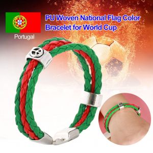 Bracelet Tisse En Pu Multicouche, Couleur Drapeau National, Pour La Coupe Du Monde (Portugal) - Neuf