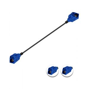 Câble Fakra C Femelle vers Fakra C Femelle Bleu en Queue de Cochon RG174 6IN/15CM Câble D'extension D'antenne GPS pour Autoradio - Neuf