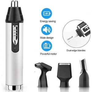 Tondeuse Nez Oreilles Tondeuse Barbe, Tondeuse Sourcils 4 En 1 Poils Du Visage Rasoir Electrique Hommes Usb Rechargeable Imperméable - Neuf