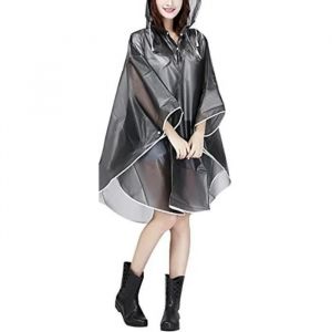 Raincoat Cape De Pluie Femme Portable Eva Manteau Imperméable Poncho À Capuche Moto/Vélo Bâche Pour Voyage/Camping/Randonnée/Vacance - Neuf