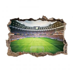 3d Sticker Mural De Salon,Stickers Muraux 3d Football Arène,Poster Du Stade Chambre D'enfant,Autocollant Mural De Football Coloré Chambre Garçon,Autocollant Muraux Chambre Couloir Décor,50x70cm - Neuf
