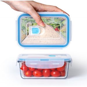 Récipients Alimentaires En Verre Hermétiques De 0,45 L Avec Couvercles,Ensemble De Stockage Alimentaire Rectangulaire,Sans Bpa,Pour La Préparation Des Repas,Les Voyages,Le Congélateur, - Neuf