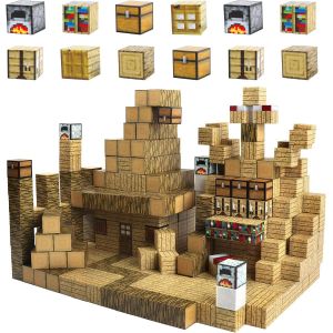 KALWL-80 Pièces Blocs De Construction Magnétiques,Kit Build Mine Magnet World,Jeux Sensoriels Stem Pour Enfants,Jouet Magnétique Pour Enfants À Partir De 3 Ans,Cadeau Pour Kinder - Neuf