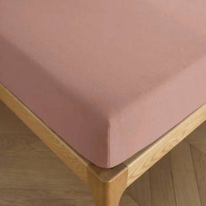 Drap Housse 200 X 200 Cm Bonnet 30 Cm "Pr&eacute;mium" Pour Lit 2 Places King Size - Pr&eacute;mium Vieux Rose - Neuf