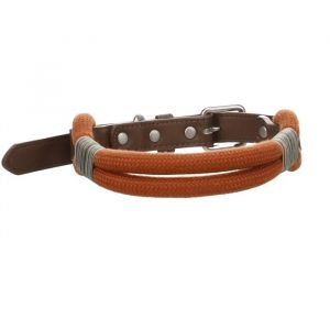 Chien Collier Athos Cognac L 45-55cm 20mm - Neuf