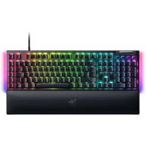 Blackwidow V4 - Clavier Gaming Mécanique Chroma Rgb - Snap Tap - Switches Mécaniques Verts (6 Touches Macros Dédiées, Touches Abs À Double Injection) Clavier Azerty | Noir - Neuf
