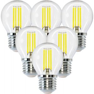 12v 24v E27 Ampoule Led 6w Basse Tension,Blanc Chaud 2700k Ac/Dc12-24v Antique Rétro E27 Lumières Led Équivalent 60w,Pour Système Solaire,Camping-Car Mobile Marine,Pack De 3 - Neuf