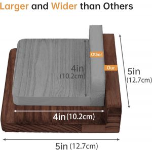 Lot De 6 Étagères Flottantes Carrées En Bois, Style Compact, Pour Petits Objets, Décoration Murale À Suspendre Pour Chambre À Coucher, Salon, 12,7 X 10 X 4 Cm (Noyer) - Neuf