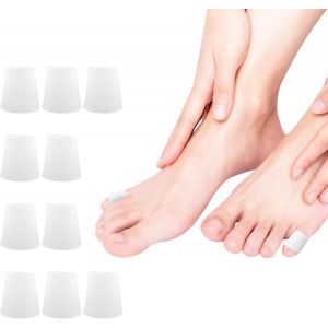 Kalanka-10 Pièces Protege Orteil Silicone, Protection Orteil Anti-Friction Protege Doigt De Pied Soulager Douleur, Protège Orteils Contre Ampoules, Capuchons D'orteils Respirants Pour Petit Orteils - Neuf