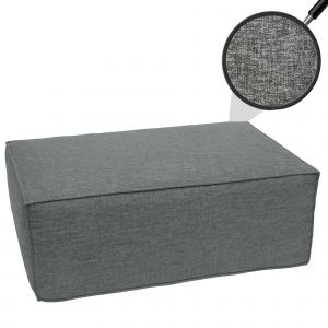 Ottomane/accessoires pour canap&eacute; HWC-O54, pouf repose-pieds m&eacute;ridienne chaise longue, tissu/textile 300 g/m&sup2; 38 x 97 x 70 cmgris fonc&eacute; - Neuf