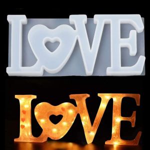 Love R&eacute;sine Moules Resin Molds Moulage Silicone Moule Amour Lettre Alphabet Cristal Epoxy Moules Pour Table D&eacute;cor Bricolage Artisanat - Neuf