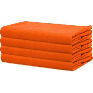 Eryi-- Paquet De 4 - Serviettes De Table Surdimensionnées 100% Coton 45 Cm X 45 Cm (18 Po X 18 Po), Orange - Tissu Épais Pour Une Utilisation Quotidienne Avec Coins Arrondis - Neuf