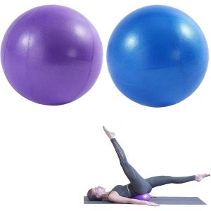 Slep-Lot De 2 Ballon Pilates,Ballon Paille,Ballon Pilates 25 Cm,Ballon Pilate,Petit Ballon Pilates,Convient Pour Le Yoga, Le Pilates, L'entraînement Des Muscles Abdominaux - Neuf