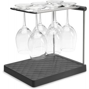 K-8628-Chr Wine Glass Drying Rack &Eacute;gouttoir &Agrave; Vaisselle En Verre,Charbon - Neuf