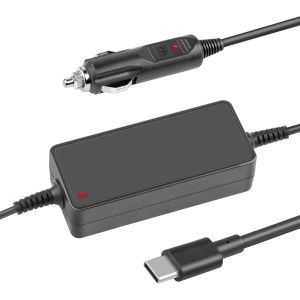 THEF-Chargeur de Voiture USB C 90W, Adaptateur de Type C 12 V-24 V pour Microsoft Surface 4 3 Pro 8, MacBook Pro 15/16 MacBook Air, Lenovo Yoga 7i 14'' ASUS C433 Dell XPS 15 9570 USB-C PD - Neuf