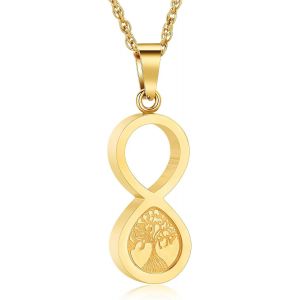 Trahoo-Bijou De Crémation Arbre De Vie Pour Cendres 8 Formes Colliers De Cendres Pour Hommes Et Femmes En Acier Inoxydable Souvenir Urne Commémorative Cendres Pendentif Bijoux, Acier Inoxydable - Neuf