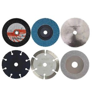 Lot de 6 disques de coupe de 75 mm pour meuleuse d'angle &agrave; al&eacute;sage de 10 mm, lame de scie circulaire en m&eacute;tal, meule &agrave; lamelles plates - Neuf