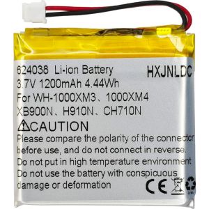 LORANKA-Li-polym&egrave;re 3.7 V 1200mah Batterie pour Sony WH-1000XM3&iquest;WH-1000XM4&iquest;WH-XB900N&iquest;WH-H910N&iquest;WH-CH710N Bluetooth sans Fil Casque st&eacute;r&eacute;o &agrave; r&eacute;duction de Bruit Remplacement de Batterie SM-03 SP 624038 - Neuf