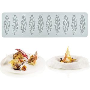 Ayuhr-Moules En Silicone 3d Creux En Forme De Plume Et De Feuille - Moule Géométrique Pour Bonbons, Cupcakes, Décoration De Gâteau (C _ 34 X 10 X 0,3 Cm) - Neuf