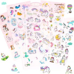 Stickers Licorne, Autocollant Scrapbooking Licorne, Autocollants Enfants Fille, Petit Gommettes Autocollantes Pour Diy Ordinateur Portable, Scrapbook, Papeterie,300+ Motifs,17,4cm X 9,Cm - Neuf
