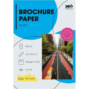 100 X A4 Papier Photo Double Face Brillant 140 G/M², Jet D'Encre, Qualité Photo Professionnelle Pour Flyers Et Brochures Recto Verso -72-100 - Neuf