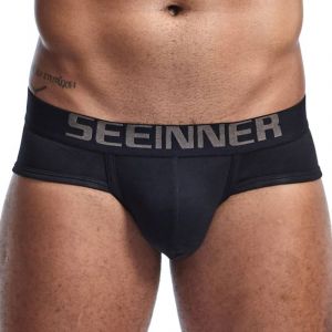 Offre Sp&eacute;ciale Hommes Sous-V&ecirc;tements Slips Coton Respirant M&acirc;le Culottes Cueca Tanga U Poche Confortable Cale&ccedil;on Slip Homme.Se602 Black.L - Neuf