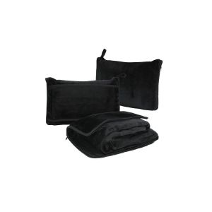 Couverture et oreiller de voyage 2 en 1, compacts et doux, en polyester, pour les voyages en avion et en voiture. - Neuf