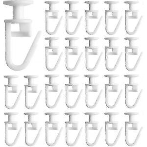 25 pcs rideau planeurs rideau rail rideau curseurs crochets rideau planeurs avec crochets pliants rideau rail planeur crochets pour rails de 11mm - Neuf
