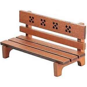 1/12 échelle maison de poupée en bois banc de parc simulation miniature meubles chaise siège de parc mini maison de poupée - Neuf