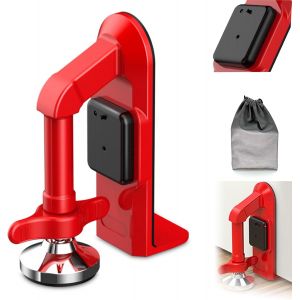 LETNERNY-Butée De Porte D'Hôtel Portable Pour Sécurité De Voyage 80 Db Alarme Et Alliage Robuste, Butée De Porte Sans Perçage, Verrouillage De Sécurité D'Hôtel/Dortoir, Installation Instantanée P - Neuf