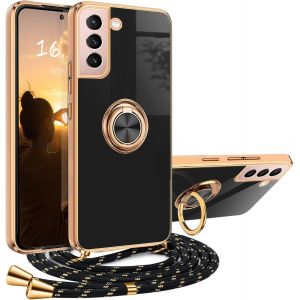 Coque Pour Samsung Galaxy S21 5g Avce Cordon, Housse Samsung Galaxy S21 5g Avce Anneau Samsung S21 5g Antichoc Silicone Lanyard Case T&eacute;l&eacute;phone Protection Samsung Galaxy S21 5g Case Avce Support - Neuf