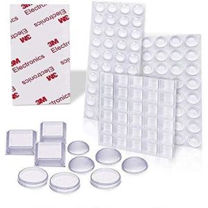 Butées De Protection En Caoutchouc, Transparente Pieds Adhésifs Anti-Choc Anti-Bruit, Idéale Pour Meubles Amortisseurs Autoadhésifs Tampon Pour Porte (3 Taille) - Neuf