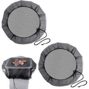 Mevronisshop-2 Pi&egrave;ces Filet Pour Citerne De Pluie Avec Cordon De Serrage R&eacute;glable, 60cm Housse Pour Tonneau De Pluie Ronde Pour Les Citernes Pluviales D'un Diam&egrave;tre Inf&eacute;rieur &Agrave; 55cm, Protection Contr - Neuf