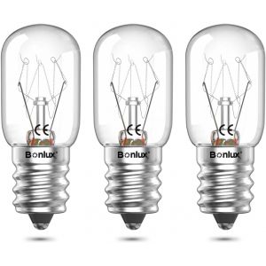 Kal-Ampoule Four 25w 300 Degré Petite Ampoule Lampe Cristal De Sel Himalaya Ampoule Petit Culot À Vis E14 Dimmable Ampoule Remplacement Led Pour Frigo Refrigerateu Machine Coudre 220-240v, Lot De 3 - Neuf