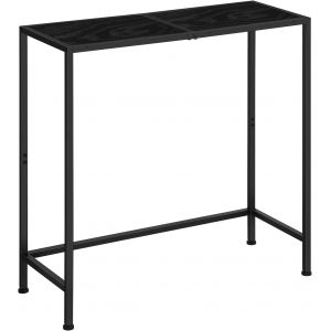Table Console Moderne Avec Plateau En Bois - Table D'entr&eacute;e Avec Cadre En Acier Robuste - Table De Pr&eacute;sentation &Eacute;troite Pour Petits Espaces, Entr&eacute;e, Salon, Couloir, Amr-Lt-Bet463 - Neuf
