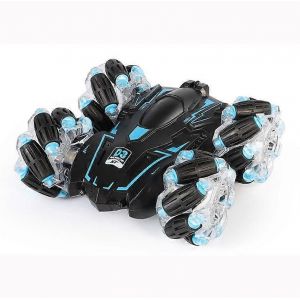 Remote control car children's toys electric 4WD double-sided stunt car off-road drift car-bleu - Neuf