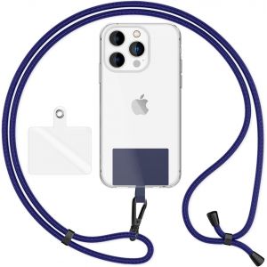 Kal-Holdme Air Lanière Universelle Avec Pad, Tour De Cou Pour Étui De Téléphone Portable, Bande Avec Mousqueton En Métal (Noir), Chaine Cordon Réglable 160 Cm, Lanyard Sangle, Couleur:Bleu Foncé - Neuf