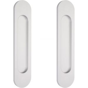 Poignée de porte coulissante ovale argentée autocollante de 15 cm, en aluminium, pour portes de grange coulissantes, fenêtres et placards, sans perçage. - Neuf