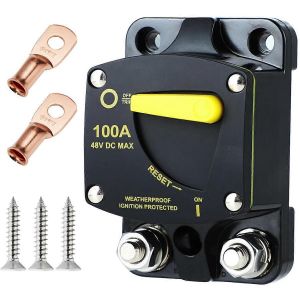 Disjoncteur marin 100 ampères réinitialisable 100A,12V - 48V DC - Neuf