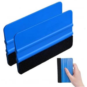 Nouveau produit,paquet de 4 raclettes en plastique pour autocollants,film de vinyle souple,outil de teinture de fenêtre,grattoir en feutre doux (4 pièces - Neuf