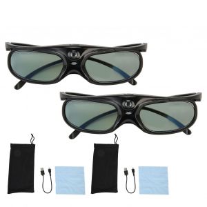 DLP Link ¿ lunettes 3D rechargeables, rafraîchissement 144Hz, Rotation de l'oeil gauche et droit, obturateur actif 3D pour projecteur - Neuf