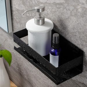 Étagère douche sans perçage, Auto-adhésif Etagere Salle de Bain Acier Inoxydable SUS304(Nior) - Neuf